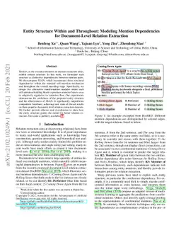 Entity Structure Within and Throughout: Modeling Mention Dependencies
  for Document-Level Relation Extraction