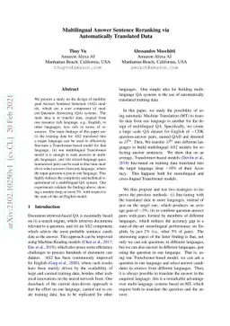 Multilingual Answer Sentence Reranking via Automatically Translated Data