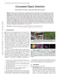 Concealed Object Detection