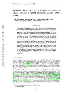 Towards Building A Group-based Unsupervised Representation
  Disentanglement Framework