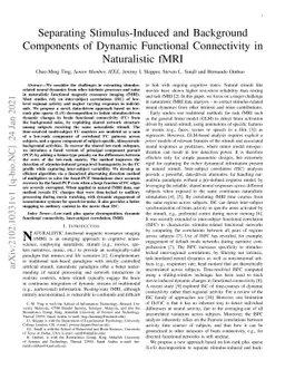 Separating Stimulus-Induced and Background Components of Dynamic
  Functional Connectivity in Naturalistic fMRI