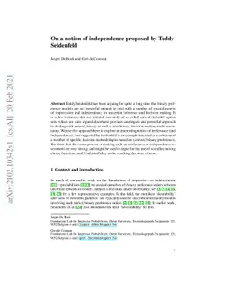 On a notion of independence proposed by Teddy Seidenfeld