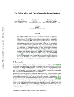 On Calibration and Out-of-domain Generalization