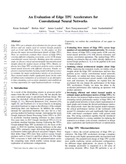 An Evaluation of Edge TPU Accelerators for Convolutional Neural Networks