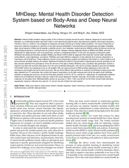 MHDeep: Mental Health Disorder Detection System based on Body-Area and
  Deep Neural Networks
