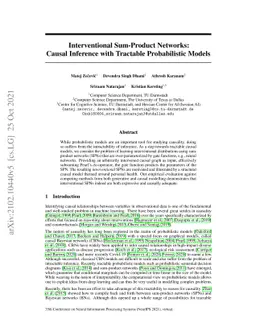 Interventional Sum-Product Networks: Causal Inference with Tractable
  Probabilistic Models