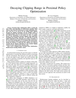 Decaying Clipping Range in Proximal Policy Optimization