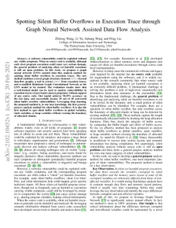 Spotting Silent Buffer Overflows in Execution Trace through Graph Neural
  Network Assisted Data Flow Analysis