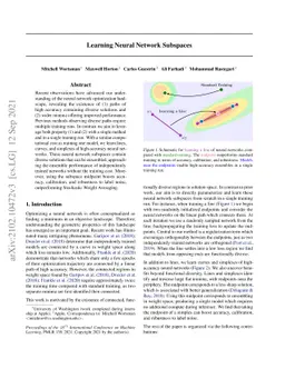 Learning Neural Network Subspaces