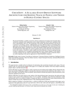 CheckSoft : A Scalable Event-Driven Software Architecture for Keeping
  Track of People and Things in People-Centric Spaces