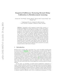 Delayed Rewards Calibration via Reward Empirical Sufficiency