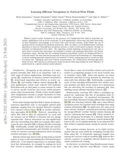 Learning Efficient Navigation in Vortical Flow Fields