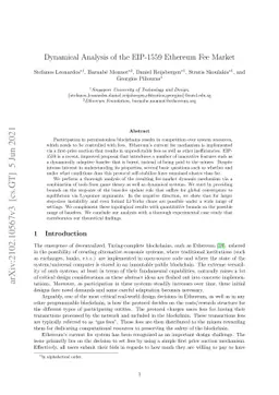 Dynamical Analysis of the EIP-1559 Ethereum Fee Market