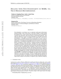 Dealing with Non-Stationarity in MARL via Trust-Region Decomposition