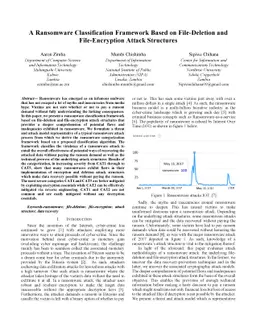 A Ransomware Classification Framework Based on File-Deletion and
  File-Encryption Attack Structures