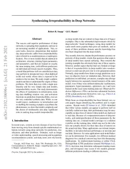 Synthesizing Irreproducibility in Deep Networks