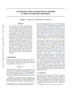 A Zeroth-Order Block Coordinate Descent Algorithm for Huge-Scale
  Black-Box Optimization