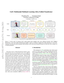 UniT: Multimodal Multitask Learning with a Unified Transformer
