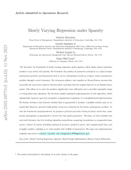 Slowly Varying Regression under Sparsity