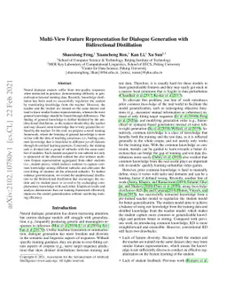 Multi-View Feature Representation for Dialogue Generation with
  Bidirectional Distillation