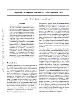 Improving Uncertainty Calibration via Prior Augmented Data