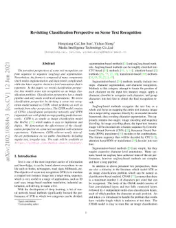 Revisiting Classification Perspective on Scene Text Recognition