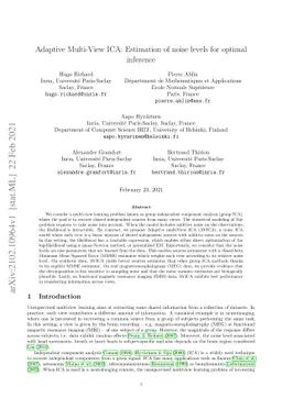 Adaptive Multi-View ICA: Estimation of noise levels for optimal
  inference