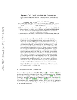 Better Call the Plumber: Orchestrating Dynamic Information Extraction
  Pipelines
