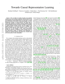 Towards Causal Representation Learning