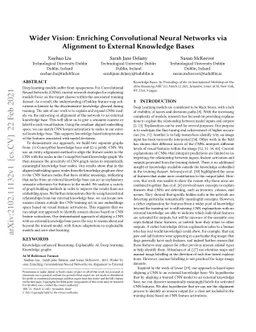 Wider Vision: Enriching Convolutional Neural Networks via Alignment to
  External Knowledge Bases