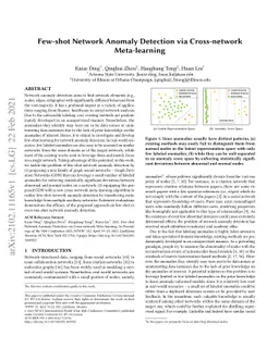 Few-shot Network Anomaly Detection via Cross-network Meta-learning