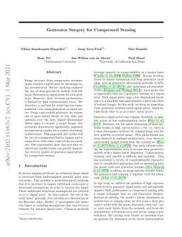 Generator Surgery for Compressed Sensing