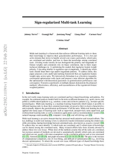 Sign-regularized Multi-task Learning
