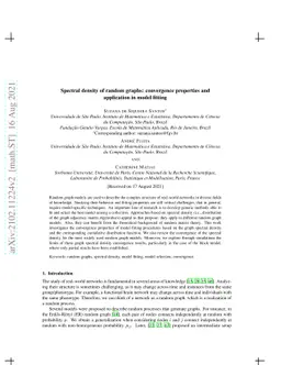 Spectral density of random graphs: convergence properties and
  application in model fitting