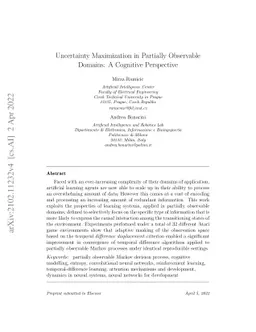 Uncertainty Maximization in Partially Observable Domains: A Cognitive
  Perspective