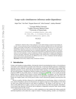 Large-scale simultaneous inference under dependence