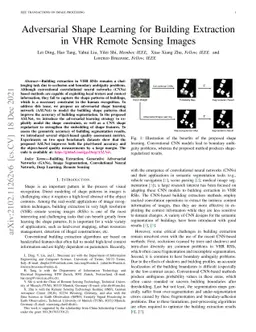 Adversarial Shape Learning for Building Extraction in VHR Remote Sensing
  Images