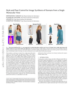 Style and Pose Control for Image Synthesis of Humans from a Single
  Monocular View