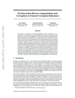 On Interaction Between Augmentations and Corruptions in Natural
  Corruption Robustness
