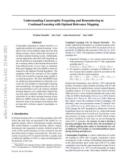 Understanding Catastrophic Forgetting and Remembering in Continual
  Learning with Optimal Relevance Mapping