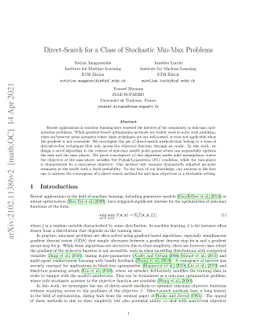 Direct-Search for a Class of Stochastic Min-Max Problems