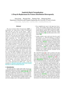 Sandwich Batch Normalization: A Drop-In Replacement for Feature
  Distribution Heterogeneity