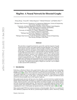 MagNet: A Neural Network for Directed Graphs