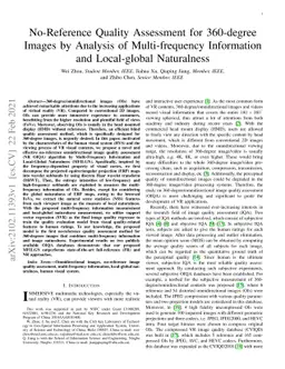 No-Reference Quality Assessment for 360-degree Images by Analysis of
  Multi-frequency Information and Local-global Naturalness