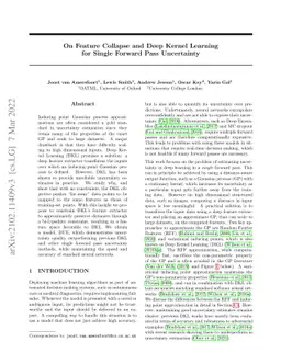 On Feature Collapse and Deep Kernel Learning for Single Forward Pass
  Uncertainty