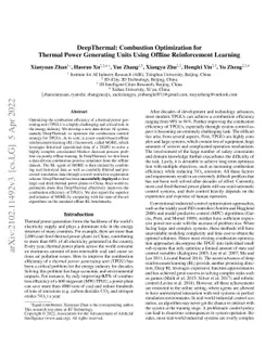 DeepThermal: Combustion Optimization for Thermal Power Generating Units
  Using Offline Reinforcement Learning