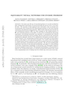Equivariant neural networks for inverse problems
