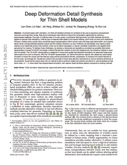 Deep Deformation Detail Synthesis for Thin Shell Models