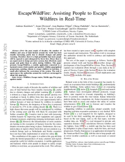 EscapeWildFire: Assisting People to Escape Wildfires in Real-Time