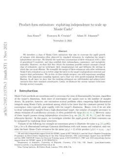 Product-form estimators: exploiting independence to scale up Monte Carlo